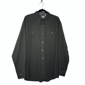 Men's Long Sleeve Casual Dress Shirt w/ Roll Up Blue Jean Cuff 2xl